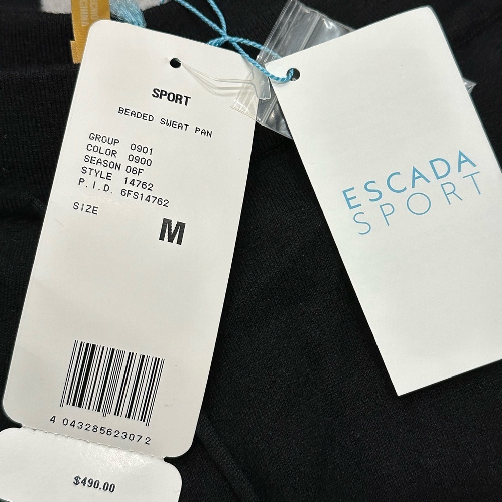 Escada Sport handmade beaded & sequin sweat pants M - Picture 8 of 10